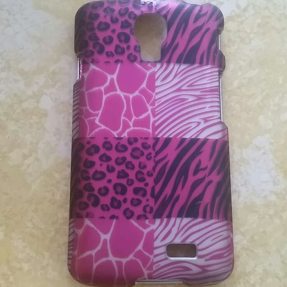 Samsung galaxy phone case black and pink animal